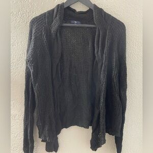 GAP Women's‎ Black Open-Front Knit Cardigan Sweater Size XL